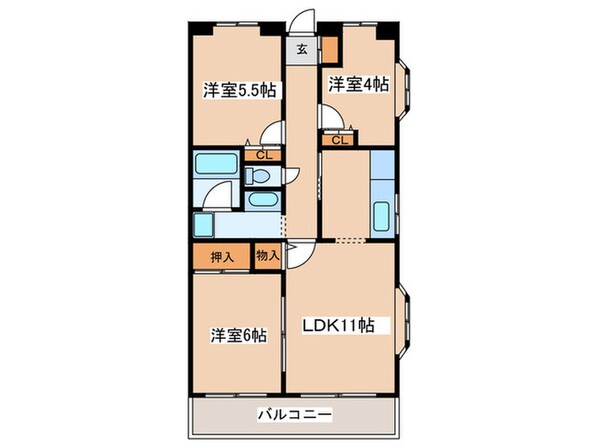 センターヒルズ21弐番館の物件間取画像